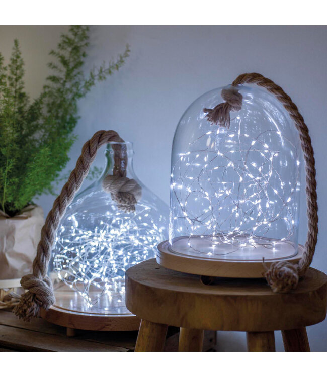 Lumières micro LED fil argent blanc froid