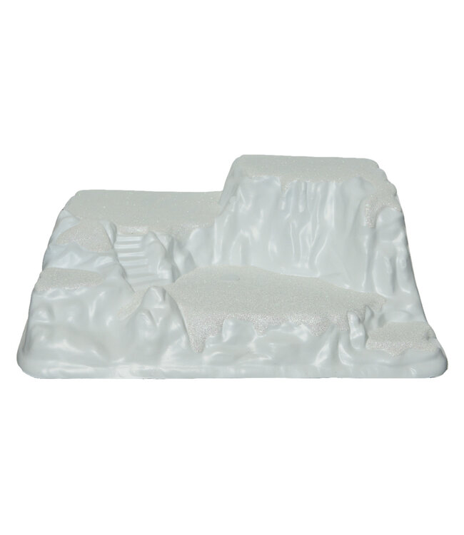 Montagne neige plastique avec brillant | Décor féérique scintillant