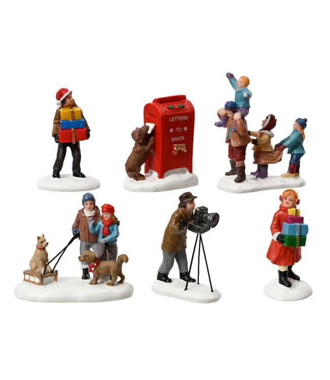 Ensemble de 6 figurines village de Noël