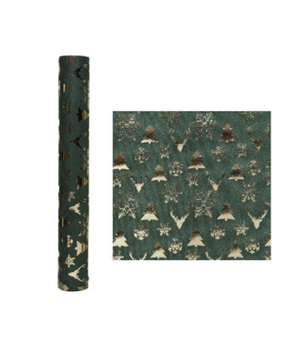 Chemin de table hivernal vert