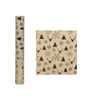 Chemin de table hivernal beige