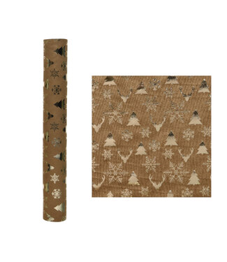Chemin de table hivernal brun