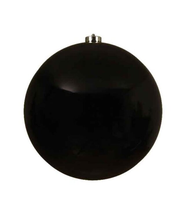 Boule plastique noir brillante 8 po