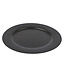 Assiette effet bois brun foncé 13 po