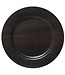 Assiette effet bois brun foncé 13 po