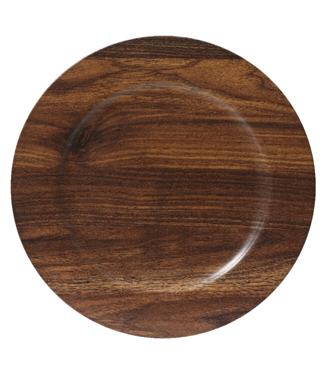 Assiette décorative effet bois | Élégance naturelle pour la table