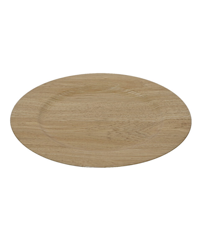 Assiette décorative effet bois naturel | Accessoire chaleureux pour la maison