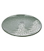 Assiette à déjeuner verte motifs de sapins 8 po