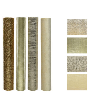 Chemin de table uni or