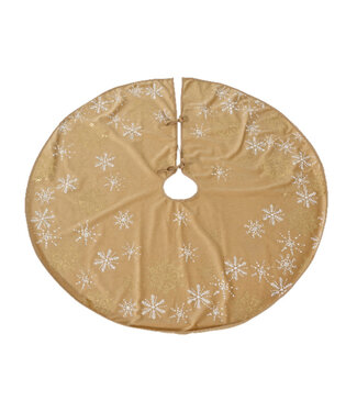 Jupe de sapin or et flocons 39,5 po
