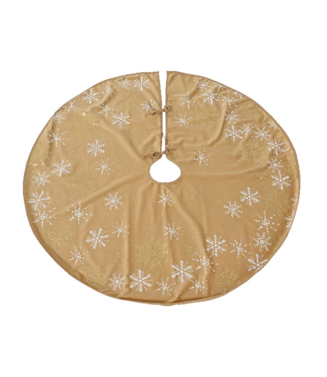 Jupe de sapin or et flocons 39,5 po