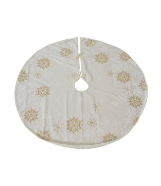 Jupe de sapin blanc et flocons 39,5 po