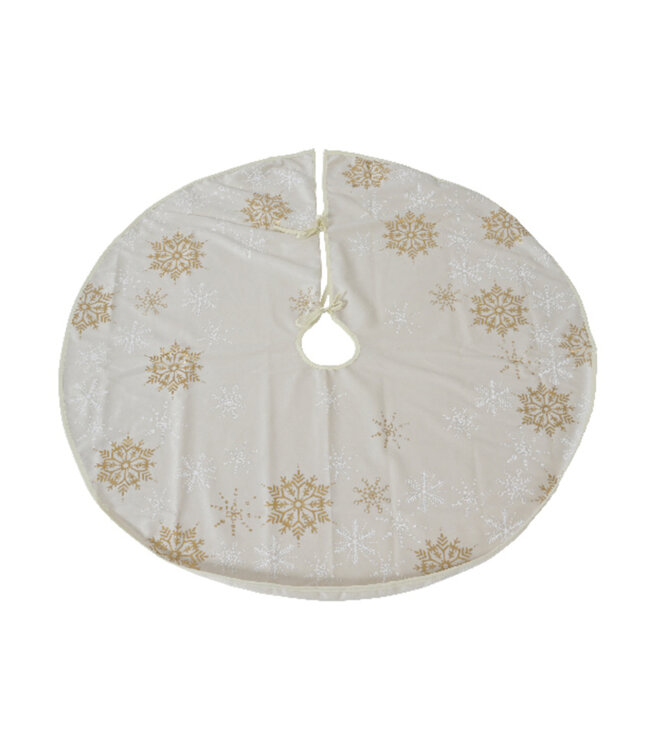 Jupe de sapin blanc et flocons 39,5 po