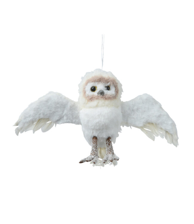 Hibou crème volant