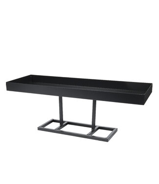 Plateau de métal noir sur pied 17,5 po