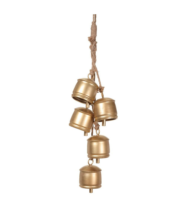 Cloches couleur or suspendues|décoratives