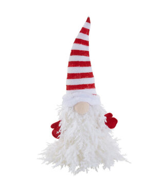 Gnome chapeau rayé blanc et rouge LED