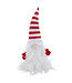 Gnome chapeau rayé blanc et rouge LED