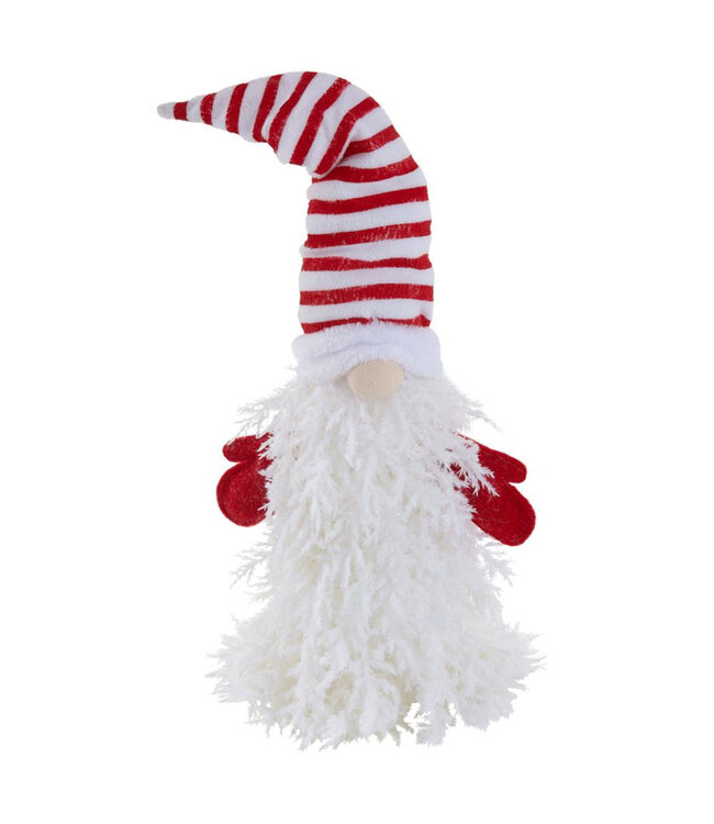 Gnome chapeau rayé blanc et rouge LED
