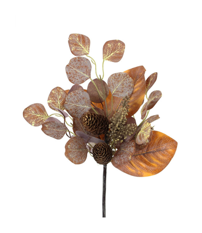 Pic de feuilles orangées