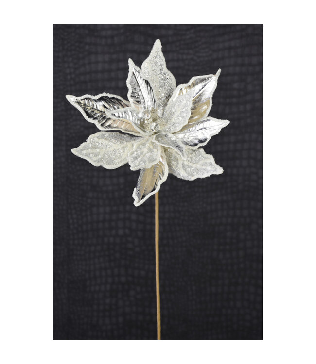 Tige de Poinsettia Métallique Luxe