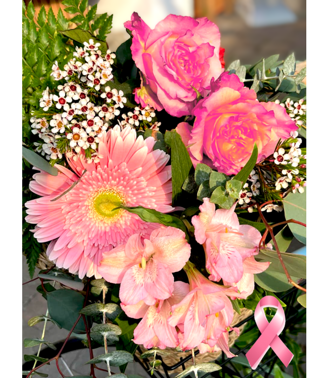 Bouquet rose - En soutien à la Fondation du Cancer du Sein
