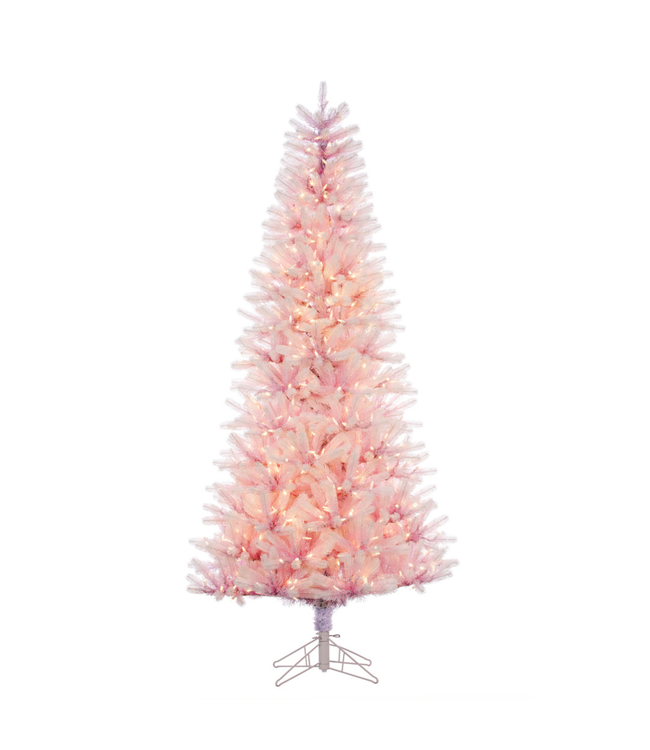 Sapin Rose Snowflake 4,5 pieds – Une touche féérique pour un Noël unique