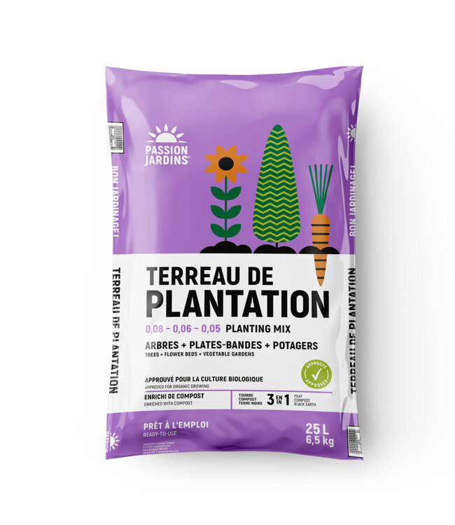 Terreau de plantation Bio | La clé d'un aménagement réussi (25 L)