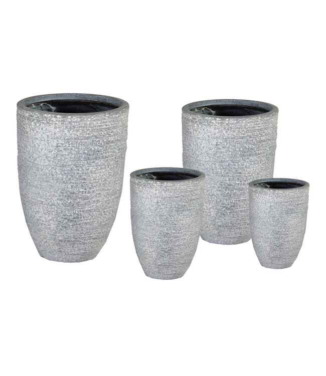 Pot Utah haut gris |  Jardinière contemporaine pour intérieur et extérieur