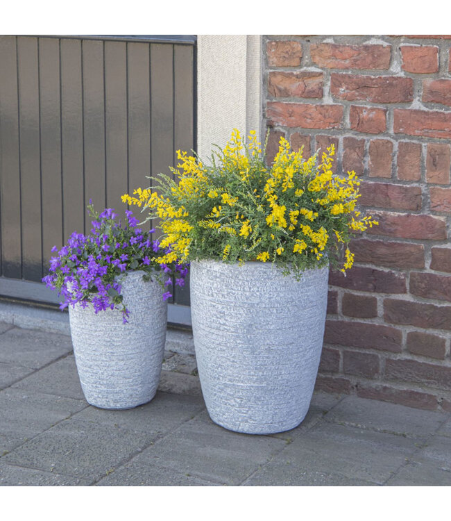 Pot Utah haut gris |  Jardinière contemporaine pour intérieur et extérieur