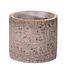 Cache-pot Aswan rond effet pierre brun