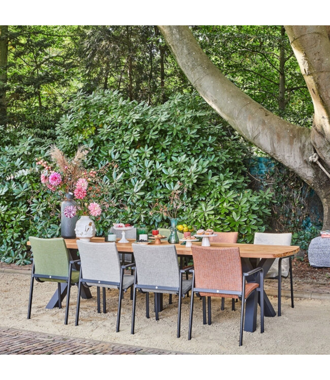 Suns Chaise de Salle à Manger Extérieur Anzio Gris Pâle | Confort et Design Intemporel