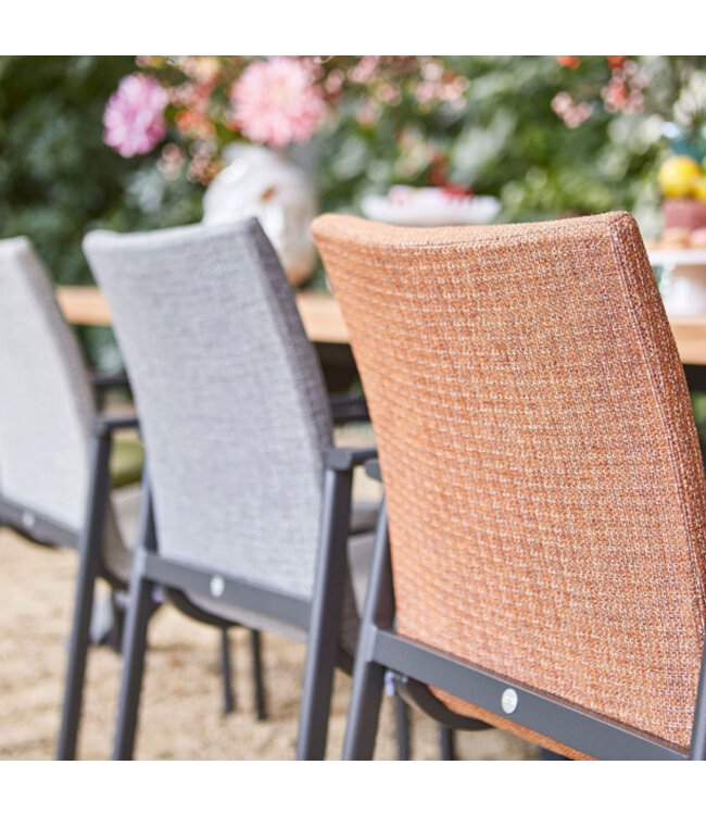 Chaise de Salle à Manger Extérieur Anzio Gris Pâle | Confort et Design Intemporel