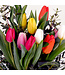 Signé Garneau SP-2501 | Tulipes en folie mixtes | Bouquet coloré, cadeau parfait