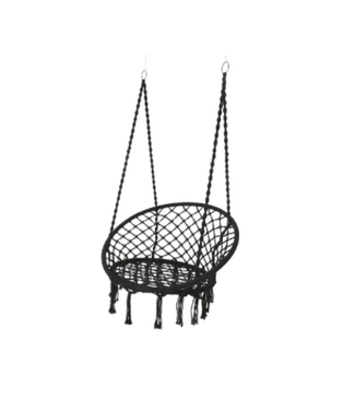 Chaise suspendue macramé noire