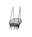 Chaise suspendue macramé noire | Confort et élégance pour moments de détente absolue