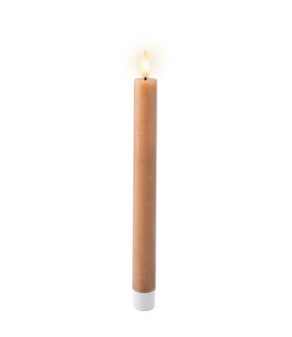 Boîte de 2 chandelles brun pâle LED 9,5 po
