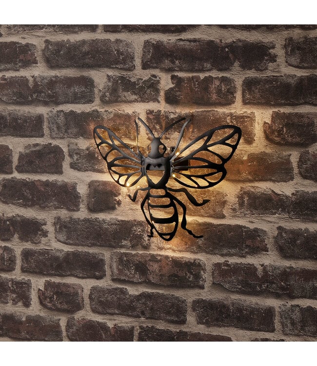 Abeille murale solaire 13,5 po | Lumière d'ambiance inspirante