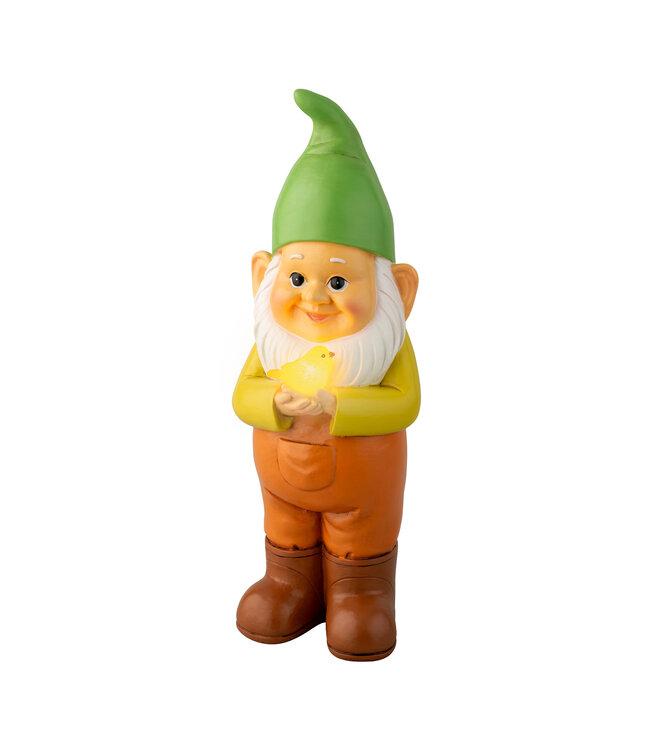 Gnome solaire oiseau 11 po | Éclairez votre jardin avec charme