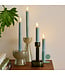 Bougeoir en verre vert pâle 6,5 po | Décoration de table
