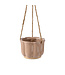 Cache-pot suspendu rose pâle 5 po