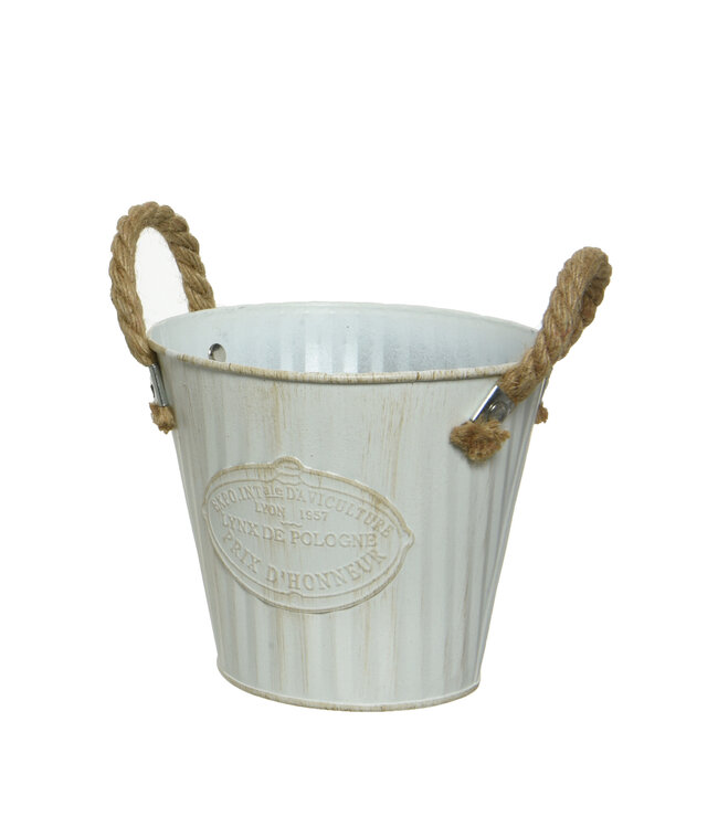 Seau métal blanc Prix d'honneur  | Décoration champêtre