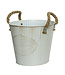 Seau métal blanc Prix d'honneur  | Décoration champêtre