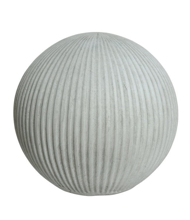 Boule blanche ligné en argile | Élégance Intemporelle
