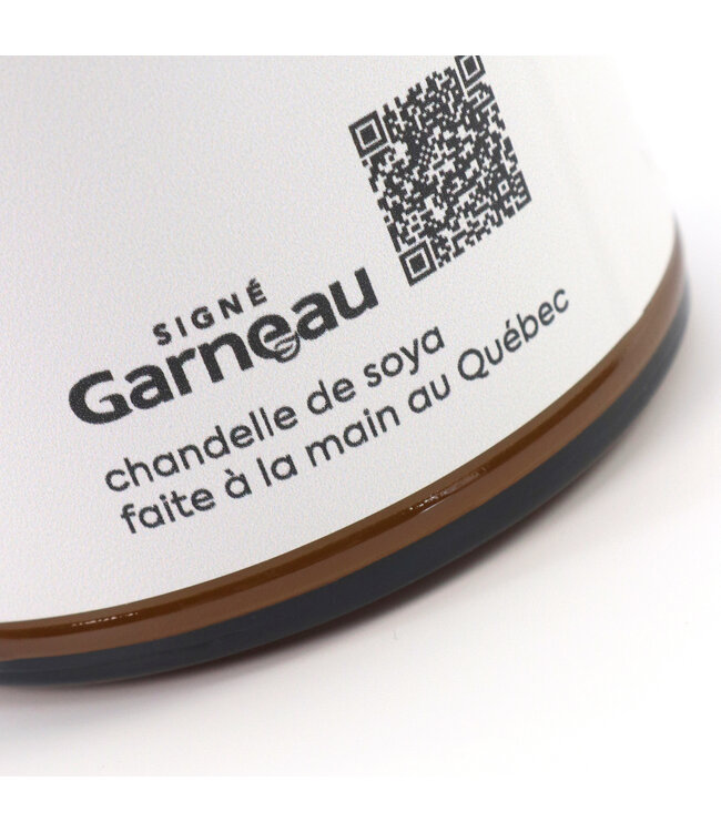 Chandelle artisanale Éveil du Printemps – Litchi & bord de mer, cire de soya et mèche de bois | Boutique Signé Garneau