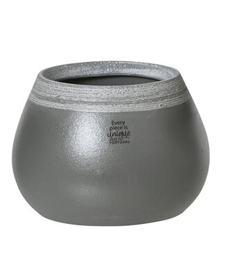 Cache-pot terre cuite rond anthracite 7,5 po