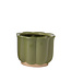 Cache-pot fleur vert | Pot design au look vintage