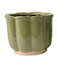 Cache-pot fleur vert | Pot design au look vintage