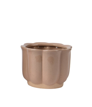 Cache-pot fleur rose