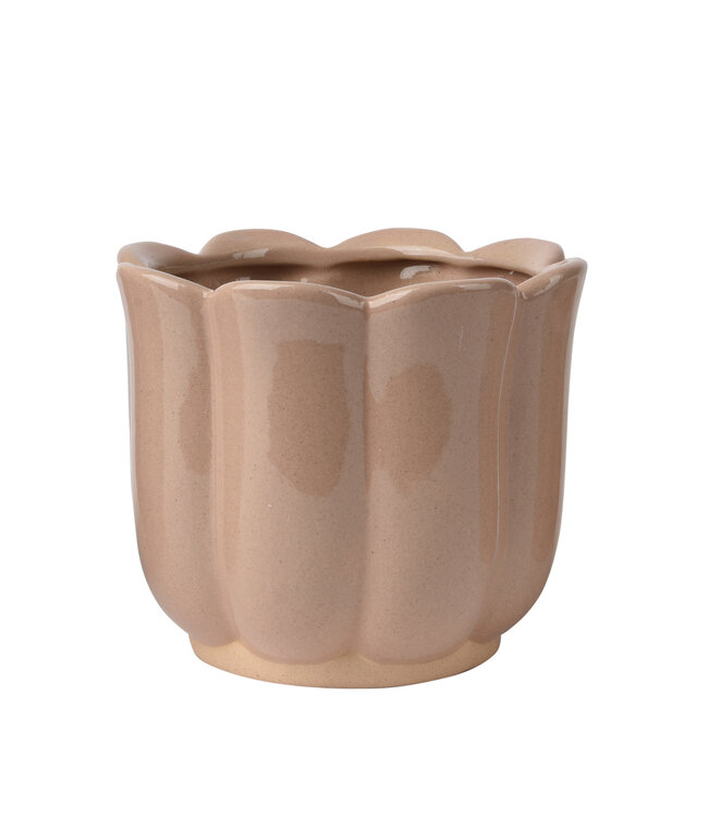 Cache-pot fleur rose | Pot design au look vintage